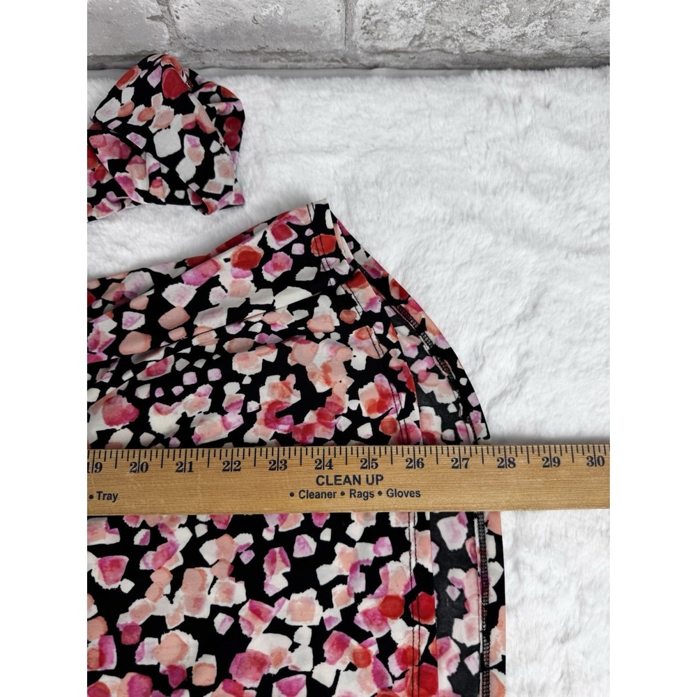 Ava & Grace Pink Orange Floral Popover Top Flowy Stretch Office Size Large - Picture 6 of 8